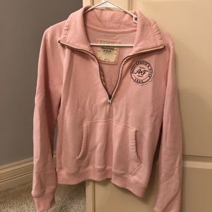 Abercrombie Pink Thick Quarter-Zip